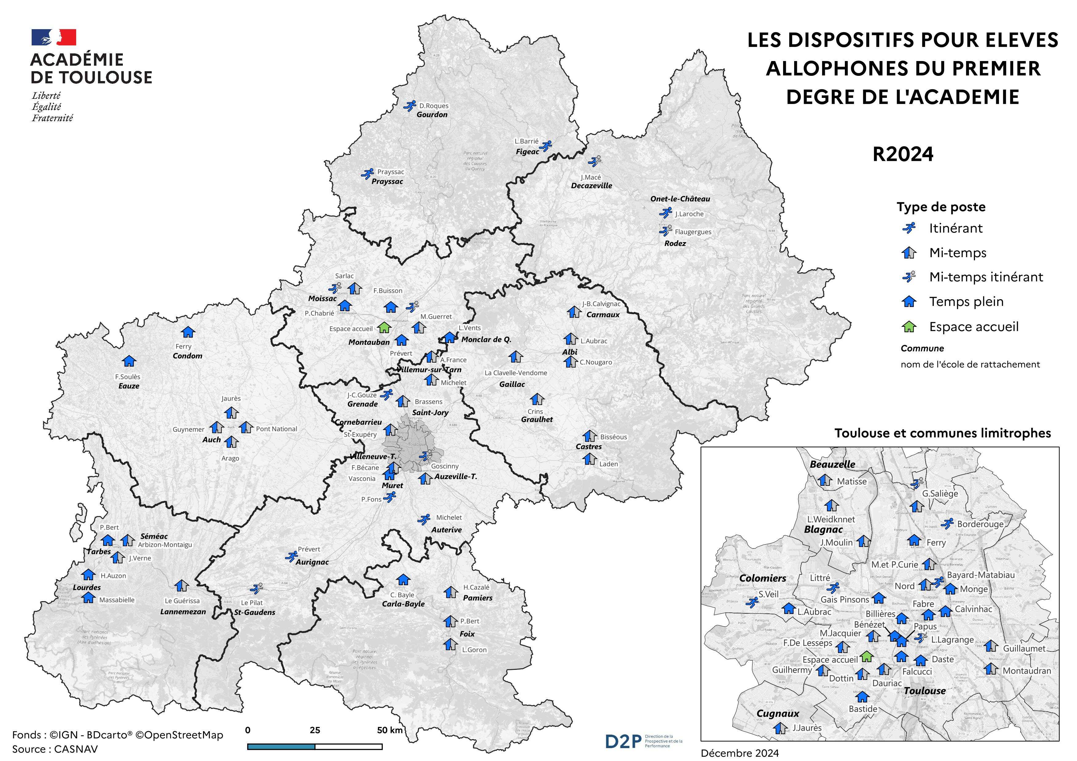  D2P - UPE2A 1D Carte académique - Rentrée 2024